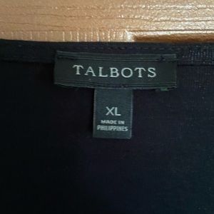 Talbots long sleeve blouse with draped neck